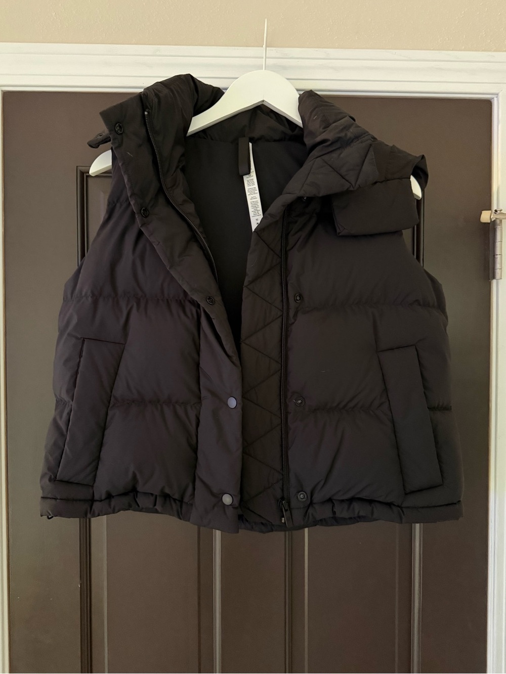 Lululemon Cropped Wunder Puff Vest Down Black 2